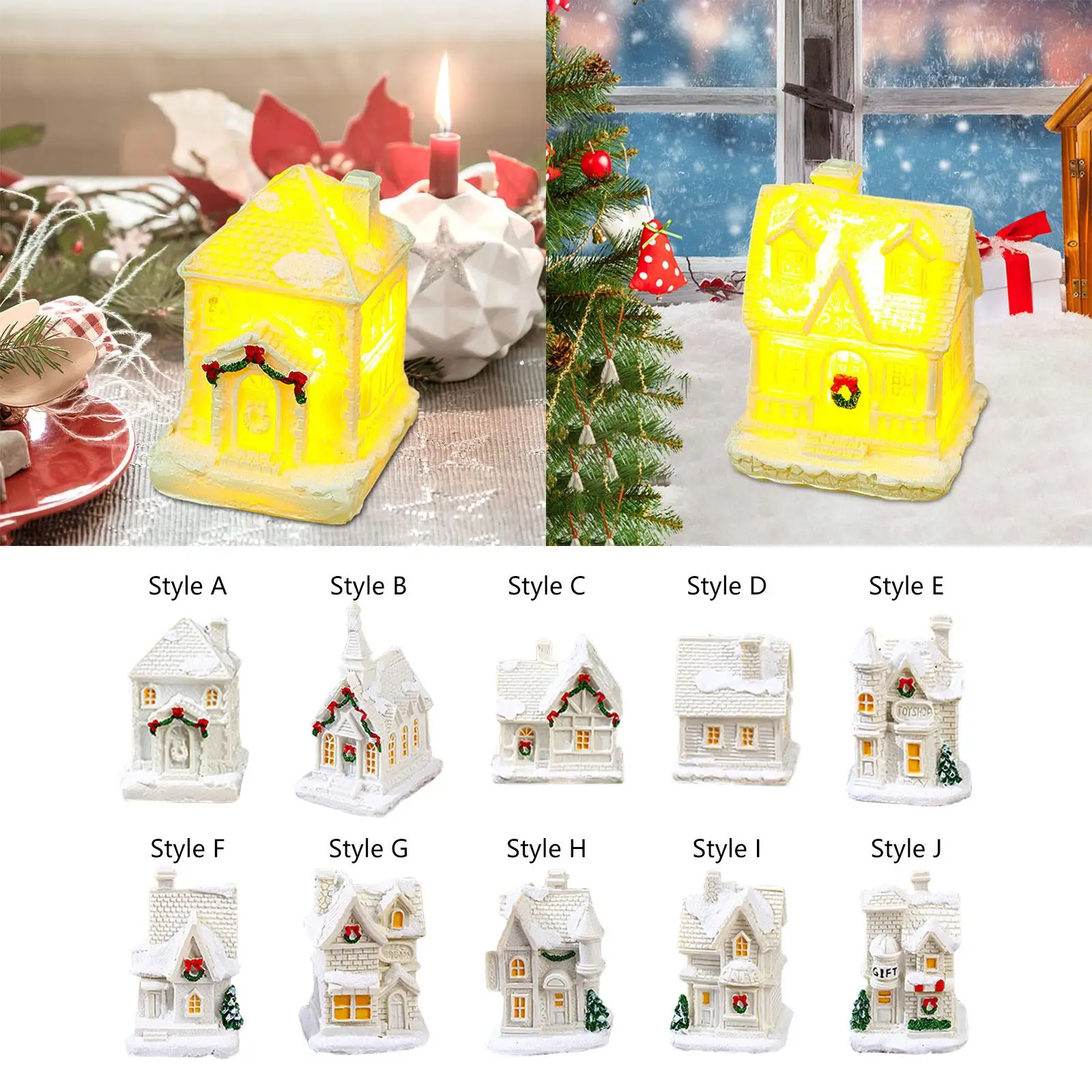 عيد الميلاد متوهجة منزل الحرف عطلة الديكور للحزب DIY داخلي عيد الميلاد