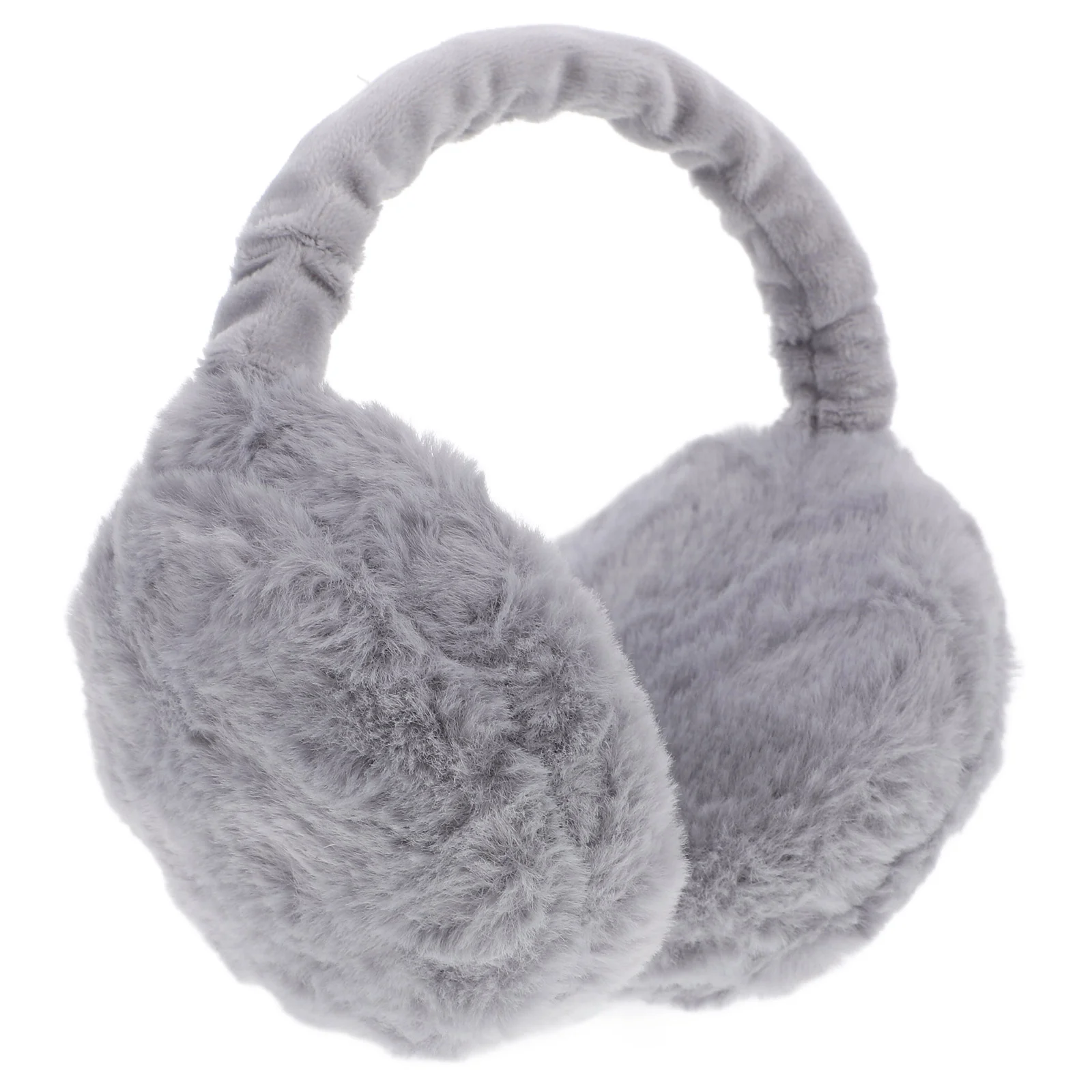 Fasce per capelli Scalda orecchie Cuffie invernali in peluche Copri muffin Nero da donna