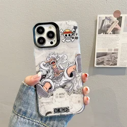 Anime One Piece Luffy Silicone Phone Case For iPhone 11 12 13 14 15 16 Pro Max Cute Camera Shockproof Protection Cover Funda