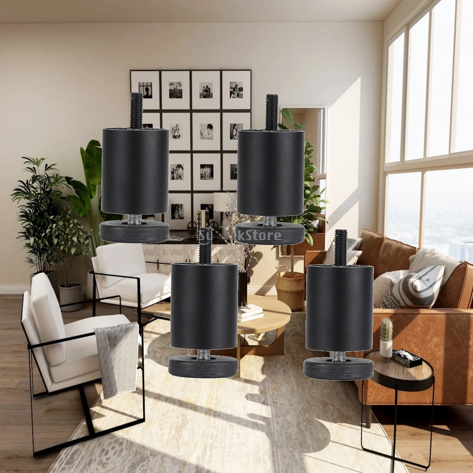 Adjustable Metal Furniture Legs Sleek Modern Cabinet Bed Armchair Support for Home Furniture Parts and Fittings
