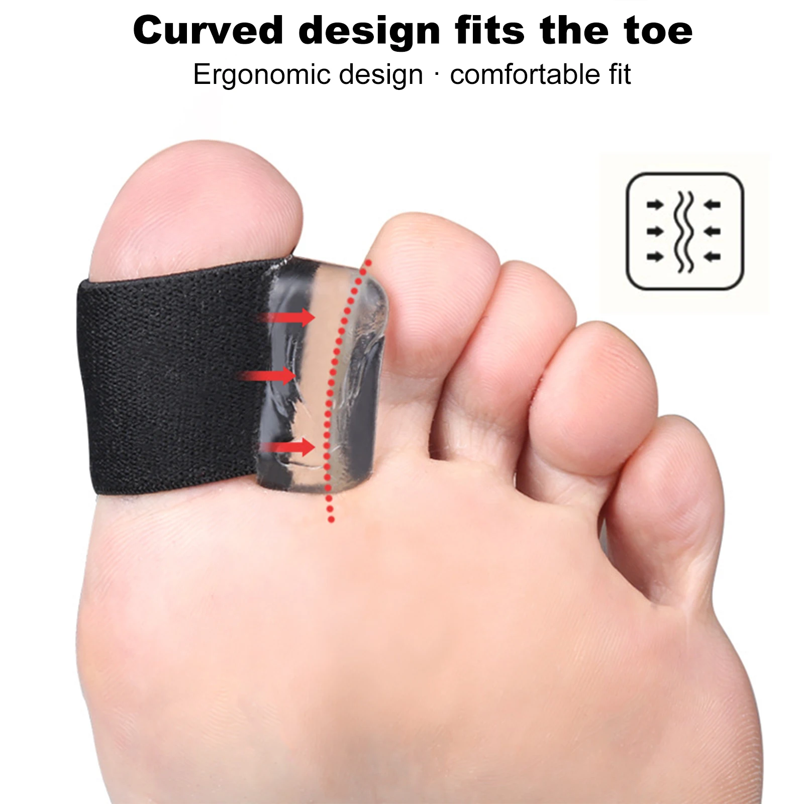 ซิลิโคนเจล Thumb Corrector Bunion Foot Toe Hallux Valgus Protector Separator Finger Straightener Adjuster Foot Care TOOL