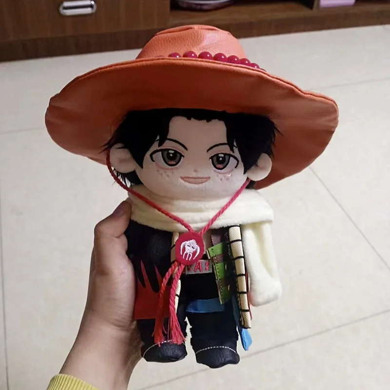 Anime One Piece la misma muñeca de algodón de 20cm, personaje de dibujos animados, Portgas · D · Ace sangre, muñecas periféricas de Anime