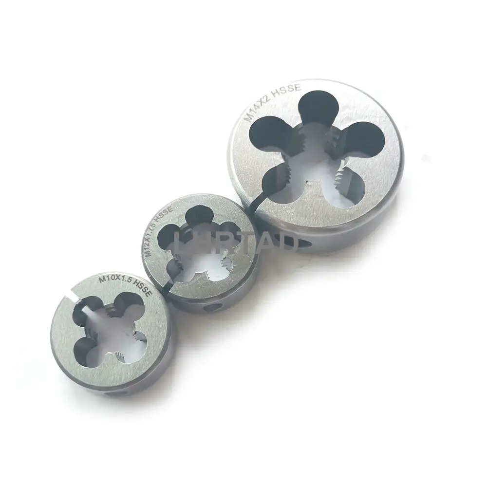 Imagem -04 - Iso Hsse Round Split Die M12x1.25 M12x1.5 M12x1.75 Mão Direita Metric Fine Thread Moldes Ajustáveis M12 M12x1 M12x0.75 M12x0.5