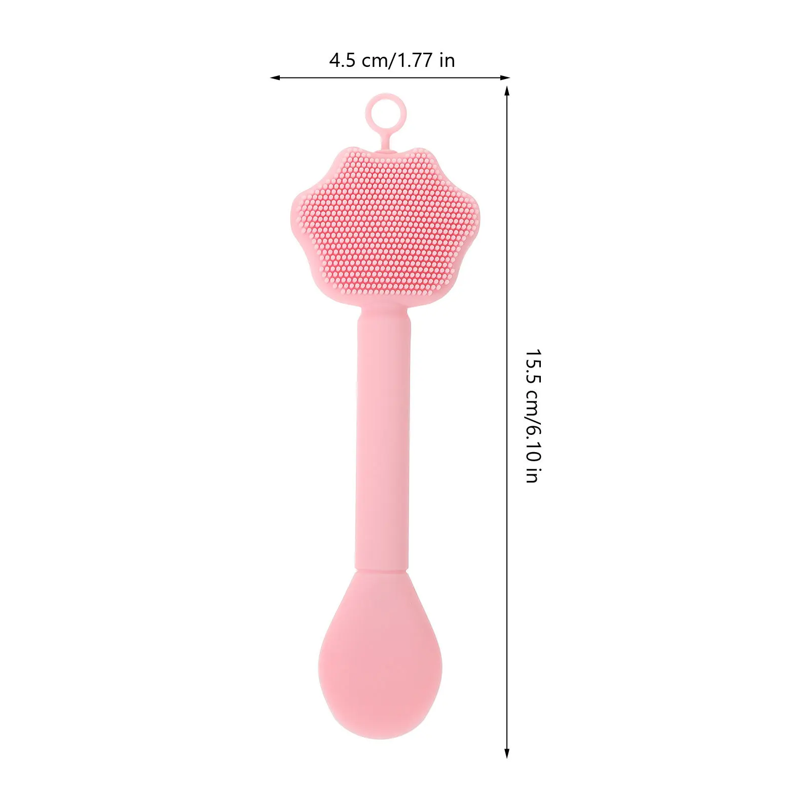 แปรงซิลิโคนพกพาสำหรับทาหน้า 2 ชิ้น ดีไซน์สองด้าน สำหรับทำความสะอาดผิวหน้าและขัดผิว แปรงทาหน้าเนื้อนุ่ม