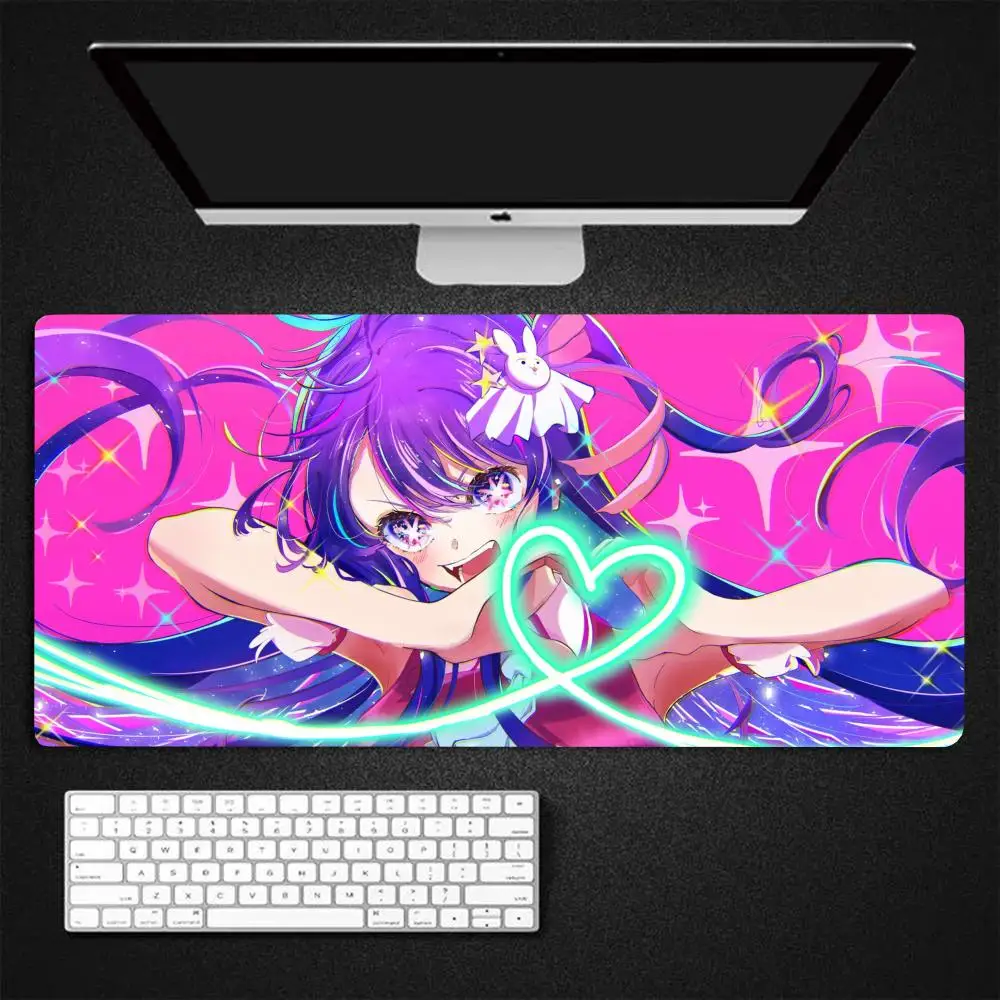 Cartoon Anime OSHI NO KO Mouse Pad Gaming Mousepad Large 900x400mm MouseMat brave Gamer Mause Carpet PC Desk