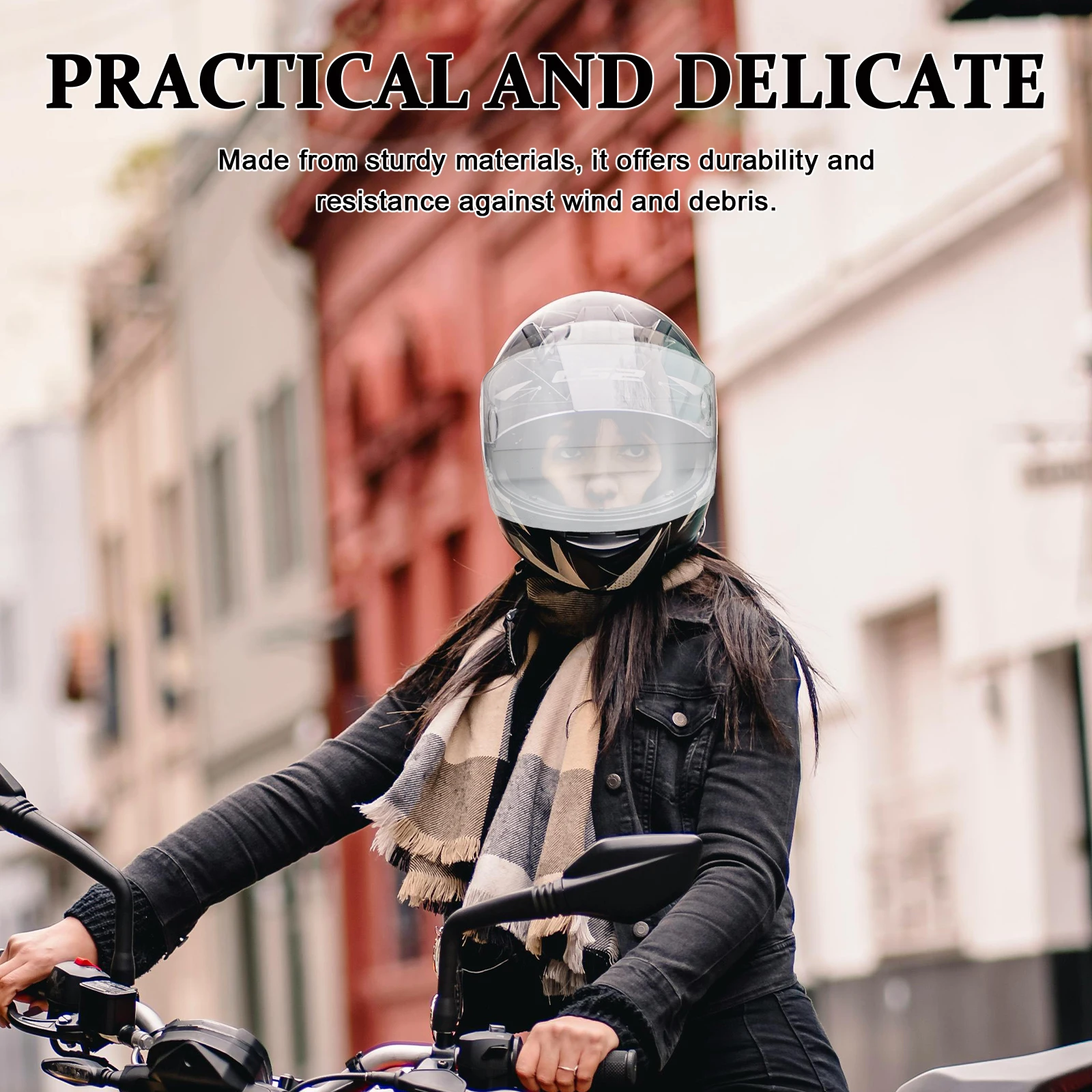 

1Pcs Durable Clear Helmet Visor AntiFog Full Face Lens Wind Protection Shield for Motorcycle Riding Accessories