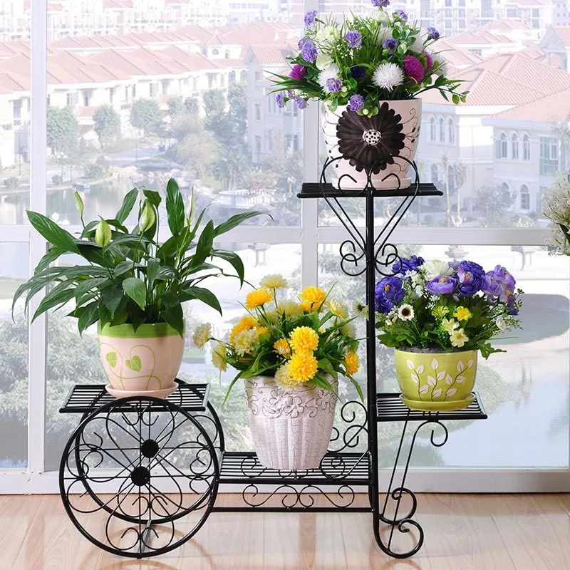 

metal stable plant shelves vintage creative balcony display flower stand multifunctional special sallon de jardin furniture