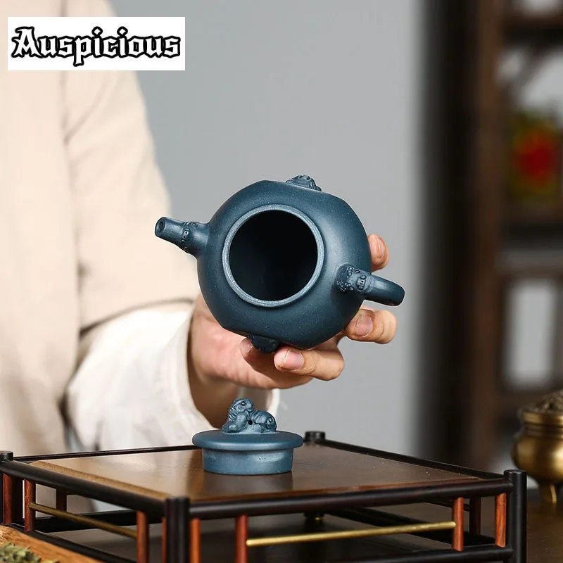 290ml Creativity Yixing Purple Clay Teapot Raw Ore Azure Mud Home Tea Pot Zisha Filter Beauty Kettle Chinese Tea Set Accessories image 5
