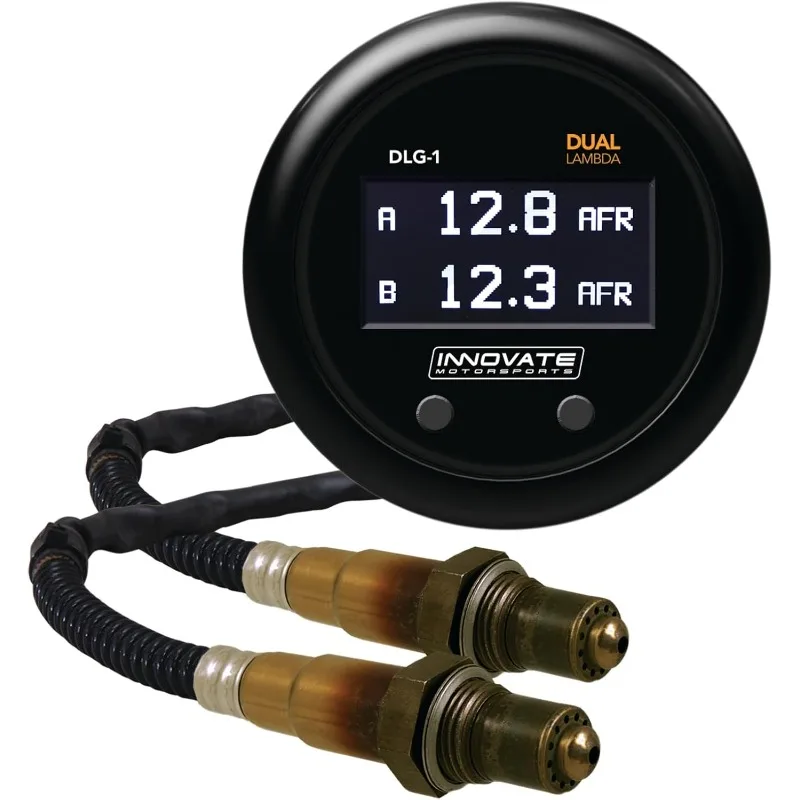 Motorsports 3891 38910 DLG-1 مجموعة قياس نسبة الهواء/الوقود ذات النطاق العريض المزدوج