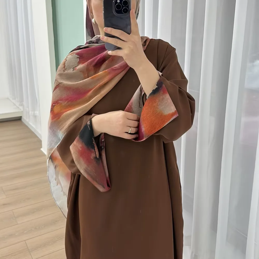 中東アバヤトルコカフタン女性イスラム教徒ヒジャブドレスラマダンファッションイスラム服イードジェラバモロッコカフタンファムローブ