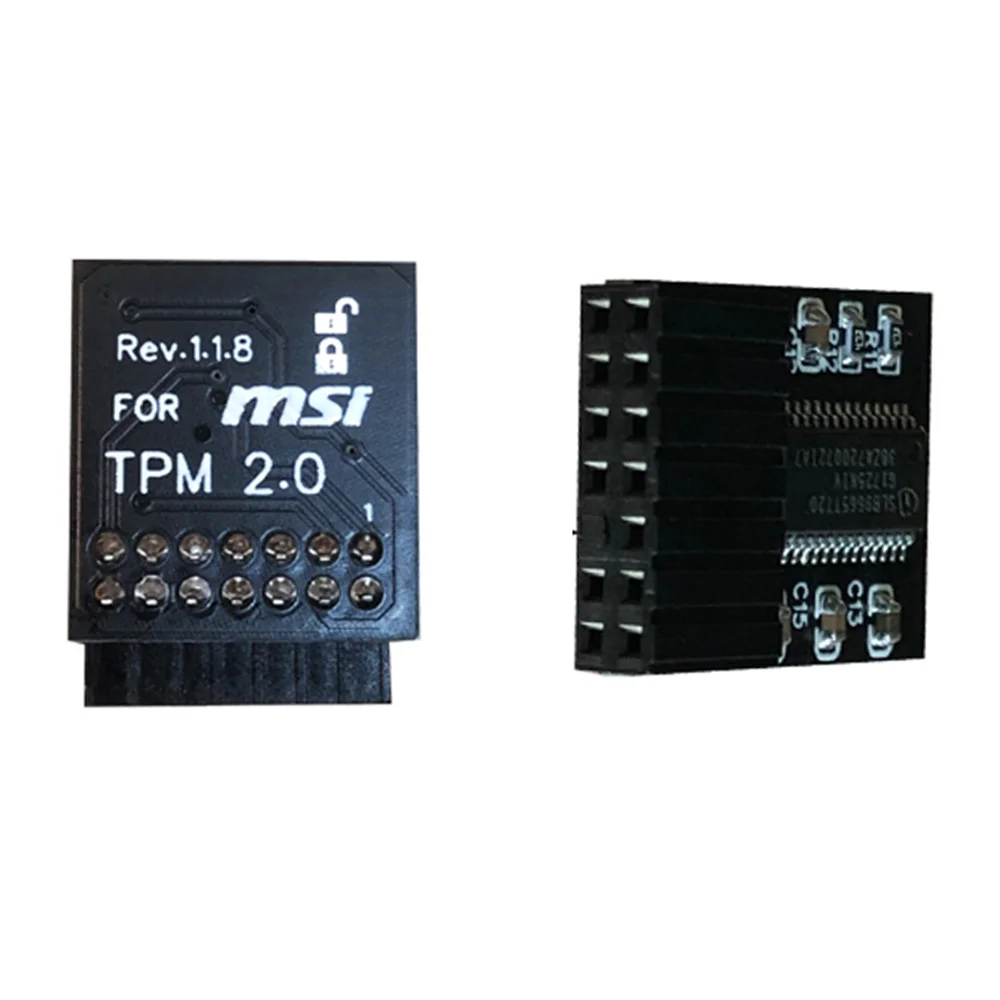 TPM2.0 modul keamanan enkripsi kartu jarak jauh mendukung versi 2.0 14Pin LPC TPM2.0 modul keamanan untuk MSI 14Pin LPC