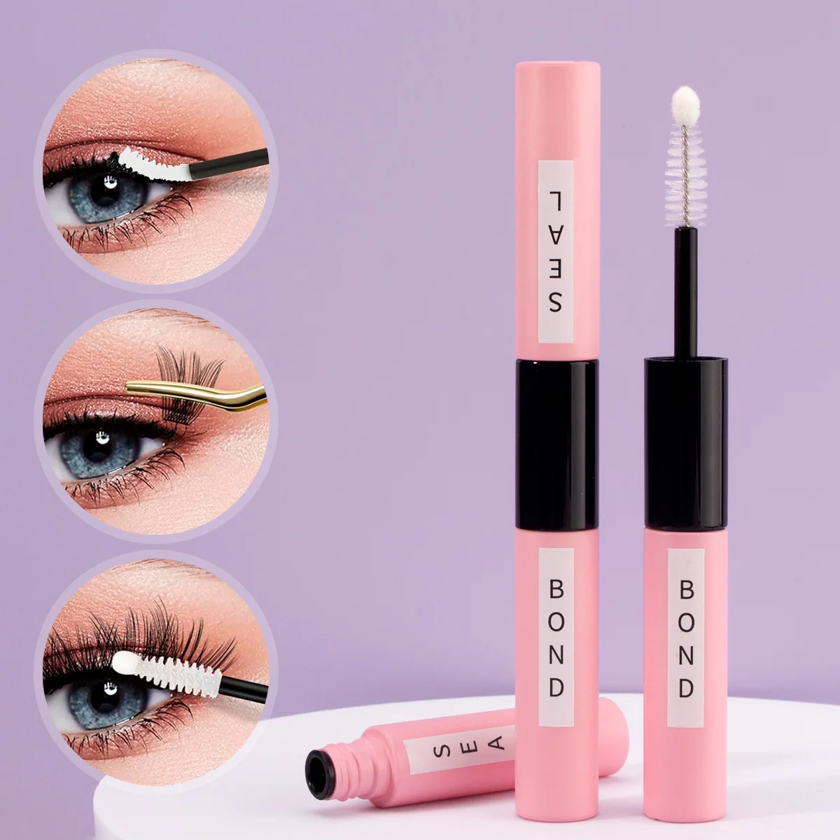 False eyelash glue is mild, not spicy, super sticky, not sensitive, not irritating, formaldehyde free, novice must be firm