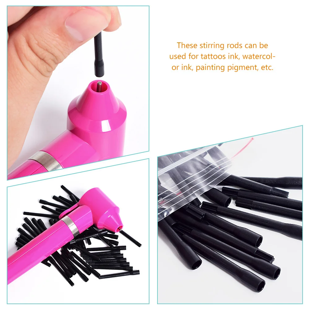 

50Pcs Tattoo Pigment Mixing Rods Durable Practical Long Lasting Compact Design Portable Comfortable Nail Art Work