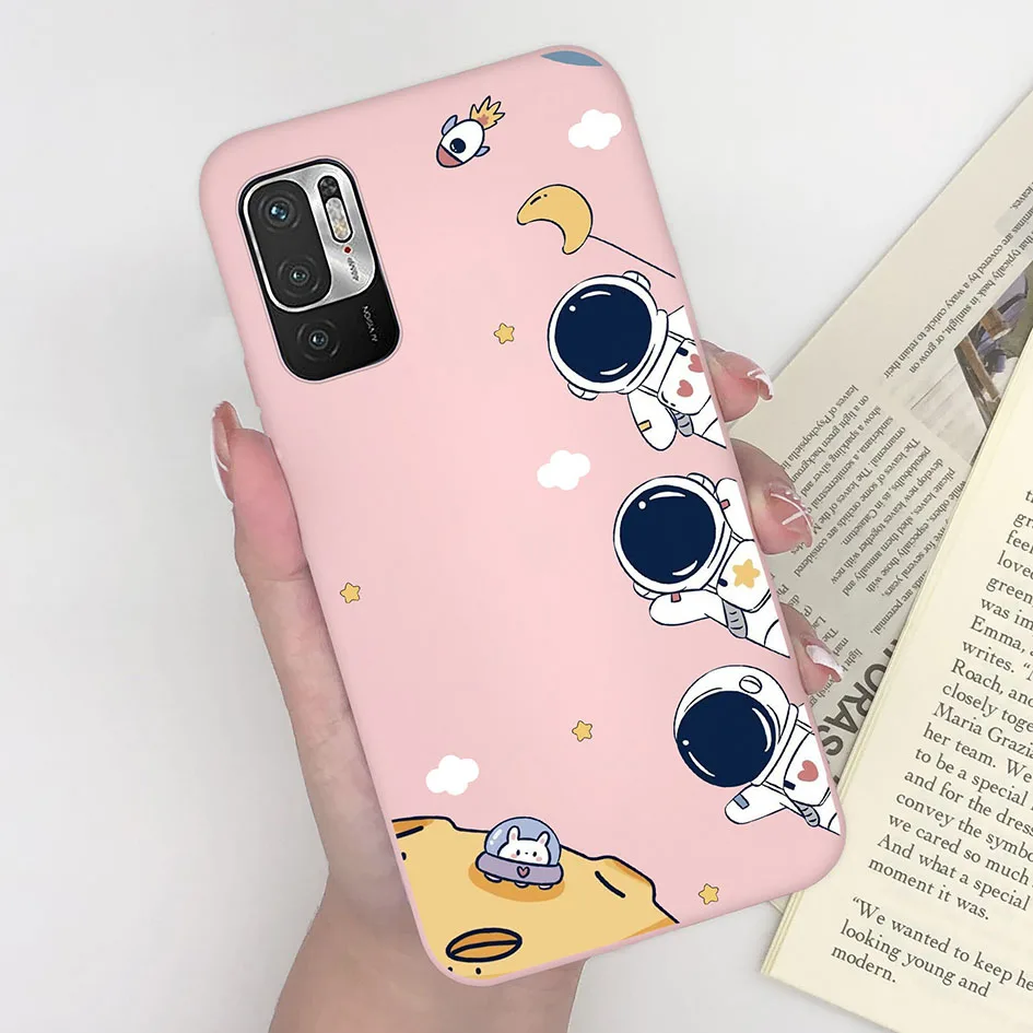 حافظة لهاتف شاومي ريدمي نوت 10 5G حافظة ملونة على شكل ديناصور على شكل زهرة الدب سيليكون لهاتف ريدمي نوت 10T 11 SE Poco M3 Pro 5G كابا