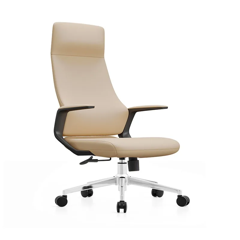 The stainless steel frame modern executive office chair has an adjustable backrest, suitable for computer study