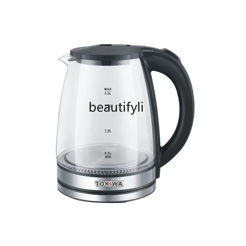 smt61 Glass transparent stainless steel electric kettle European 220V dormitory office 2L electric kettle