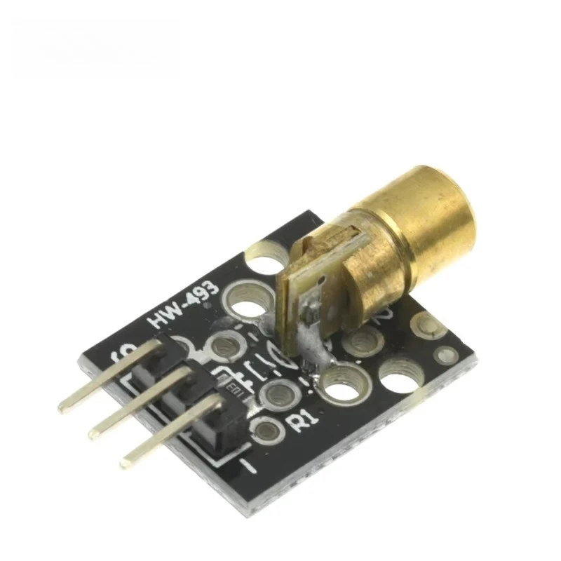 2/5/10PCS KY-008 3pin 650nm Red Laser Transmitter Dot Diode Copper Head Sensor Module for Arduino AVR PIC Compatible MEGA 2560