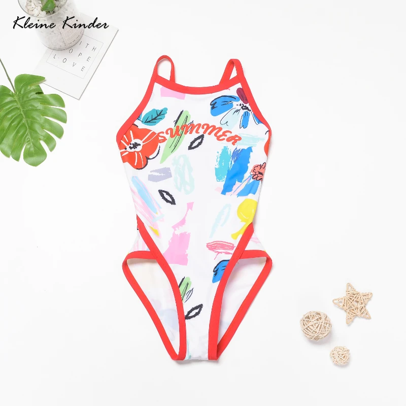 Nuevo traje de baño para niña de 4 a 14 años, traje de baño para vacaciones en la playa para niños, Bikini de verano para niñas, ropa de playa, traje de baño sin espalda para niños