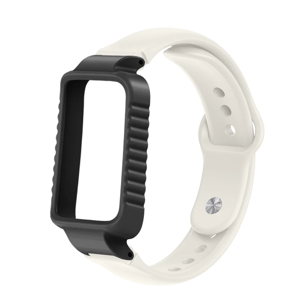 

Watch Strap with Reverse-buckle Protective Case For Honor Band 9 Quick Release Sweatproof Silicone Sport Smartwatch Band Unisex