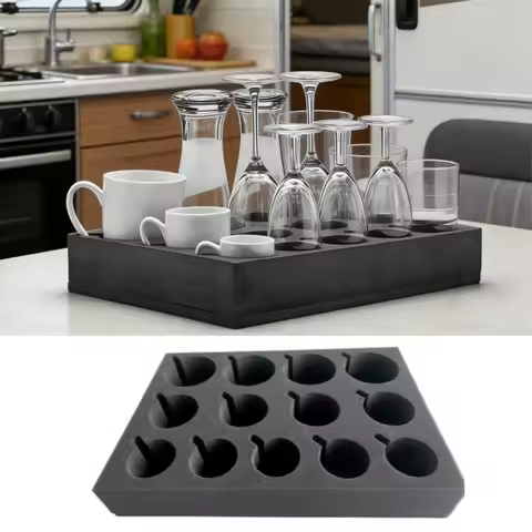 Caravan Foam Cup Holder Fixed Storage Box For Glass Ceramic Cups Bottles Foam Box Storage Organizer For Camper Motorhome