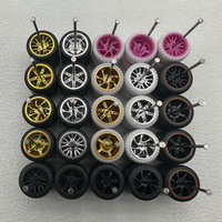 1: 64 Alloy Car Hot Wheels Model Modification Hub Rubber Tires Custom Racing Vehicle Toys Cars Upgrade Original Modified Parts