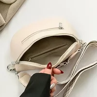 Soft Leather Women's Fashion Casual Fanny Pack Saddle Bag New Fashion Chest Bag Single Shoulder Crossbody Bag Travel Mobile Phone 6