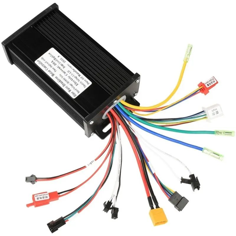 PHFU-30A Sine Wave Brushless Motor Controller 36V/48V Sine Wave 750-1500W 3-Mode Driver Connector Instrument Electric Bicycle S8