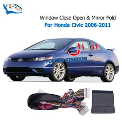 Forten Kingdom Car Side Rear View Mirror Folding And Auto Window Closer Open Kit ForHonda Civic 2006-2011
