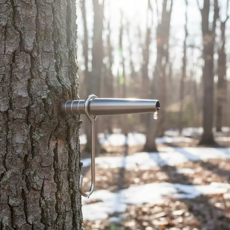 Leak Proof Stainless Steel  Syrup Tap with Hanging Hook for Outdoor Home  Sap Harvesting Syrup Making