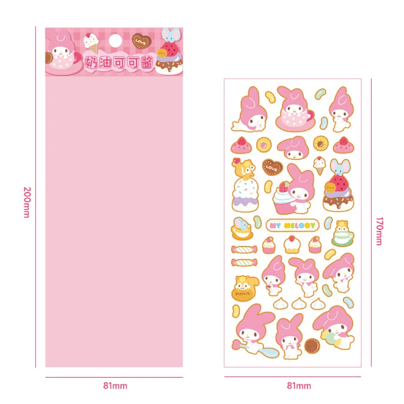 Kawaii Creative Sanrio Stickers Cartoon Decoration Decals Cute Children Reward Sticker Stationery Supplies DIY Stickers Kids Toy