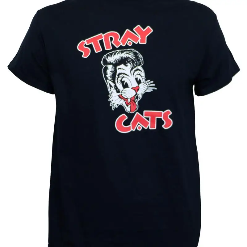 

Аутентичная футболка с логотипом Stray Cats Band Cat Face S 2XL, НОВИНКА
