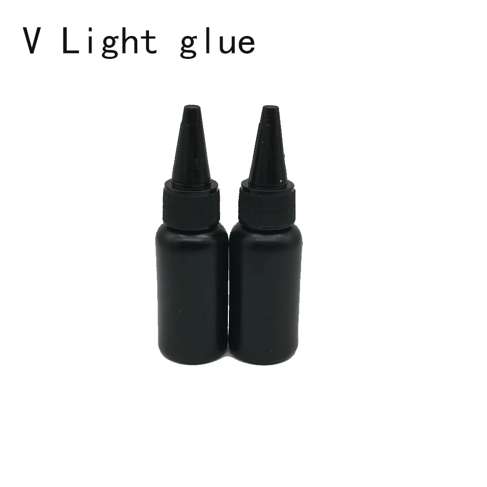 V-Licht Klebe set 20g Haar verlängerung Perücken kleber 20g UV-Licht kleber V-Licht spurloses Werkzeug für Klebeband Haar verlängerung schnelles Pfropf werkzeug