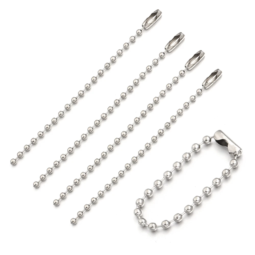 100 Stück 8/10/12/15/20cm Metall-Kugelketten für Schlüsselanhänger/Puppen/Etikettenanhänger, Großpackung Ketten für DIY-Schmuckzubehör – Detail 13
