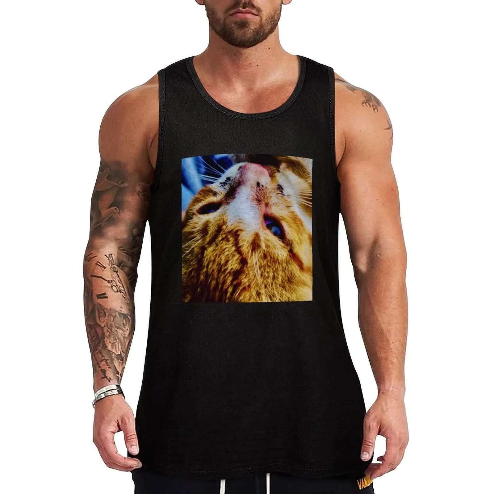 

Richard The Cat Tank Top gym t-shirts clothes for men summer clothes for men Men's sports t-shirt