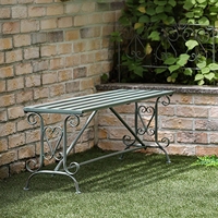 Outdoor Garden Courtyard Iron Old Retro Bench Leisure Park Double Chair Terrace Garden Chair