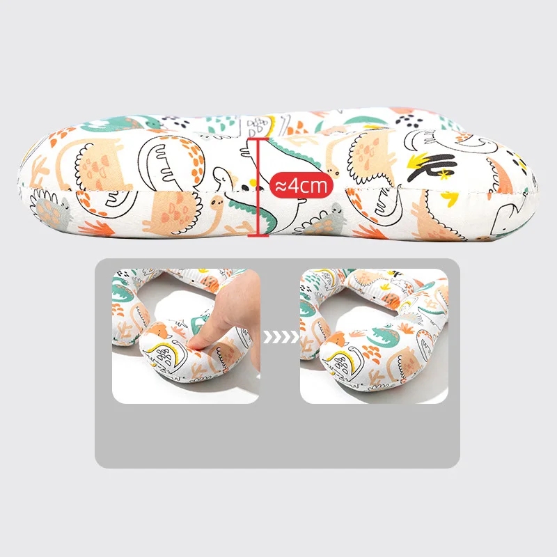 Bantal berbentuk U untuk anak-anak motif kartun 2024 bantal pelindung leher perjalanan luar ruangan untuk kereta bayi bantal berbentuk kepala