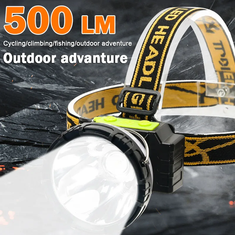 Super Bright LED Rechargeable High-power Headlights Torch Lamp Emergency Charging Outdoor Head Flashlight Fishing Lantern