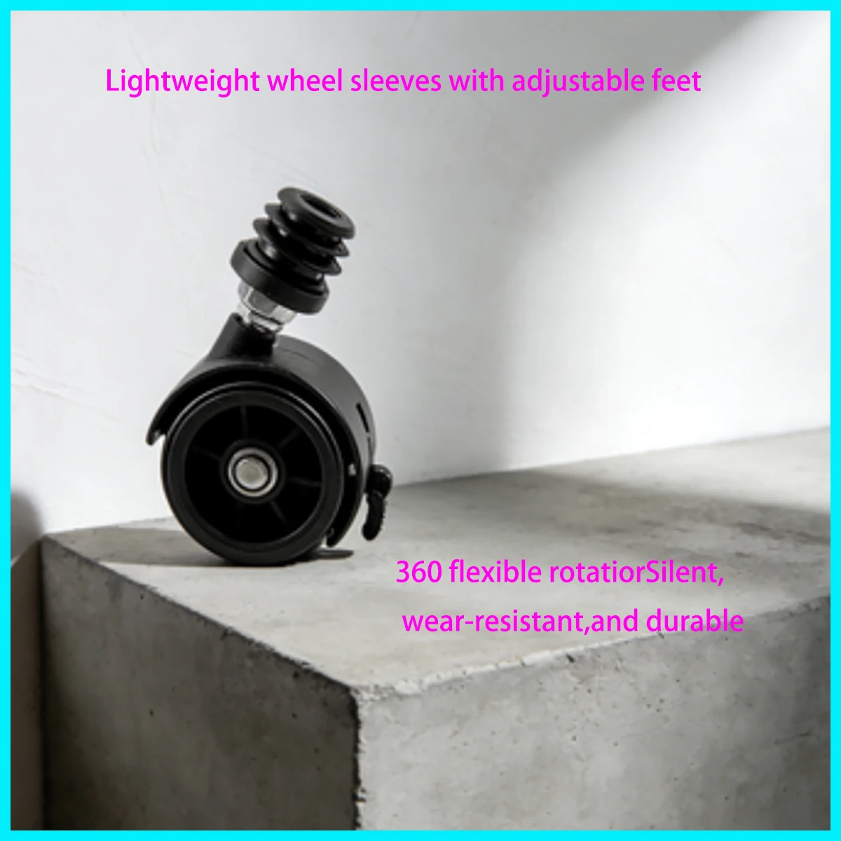 

4PCS Circular Casters Screw With Brake Universal Wheel Furniture Plastic Small Wheel 20-50mm