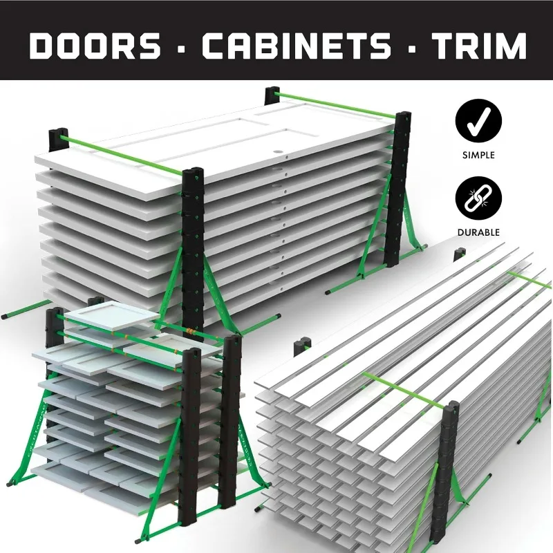 Paint Drying Stand Rack for Cabinet & Full Size Doors, Trim 10-Level Space Saving Portable Adjustable for Interior, Exterior