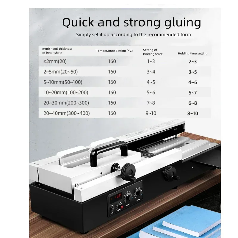 Bookbinding Equipment: Upgraded GD470A Hot-Melt Binding Machine Electric Perfect Binder for Bids,Contracts,Documents and Brochur