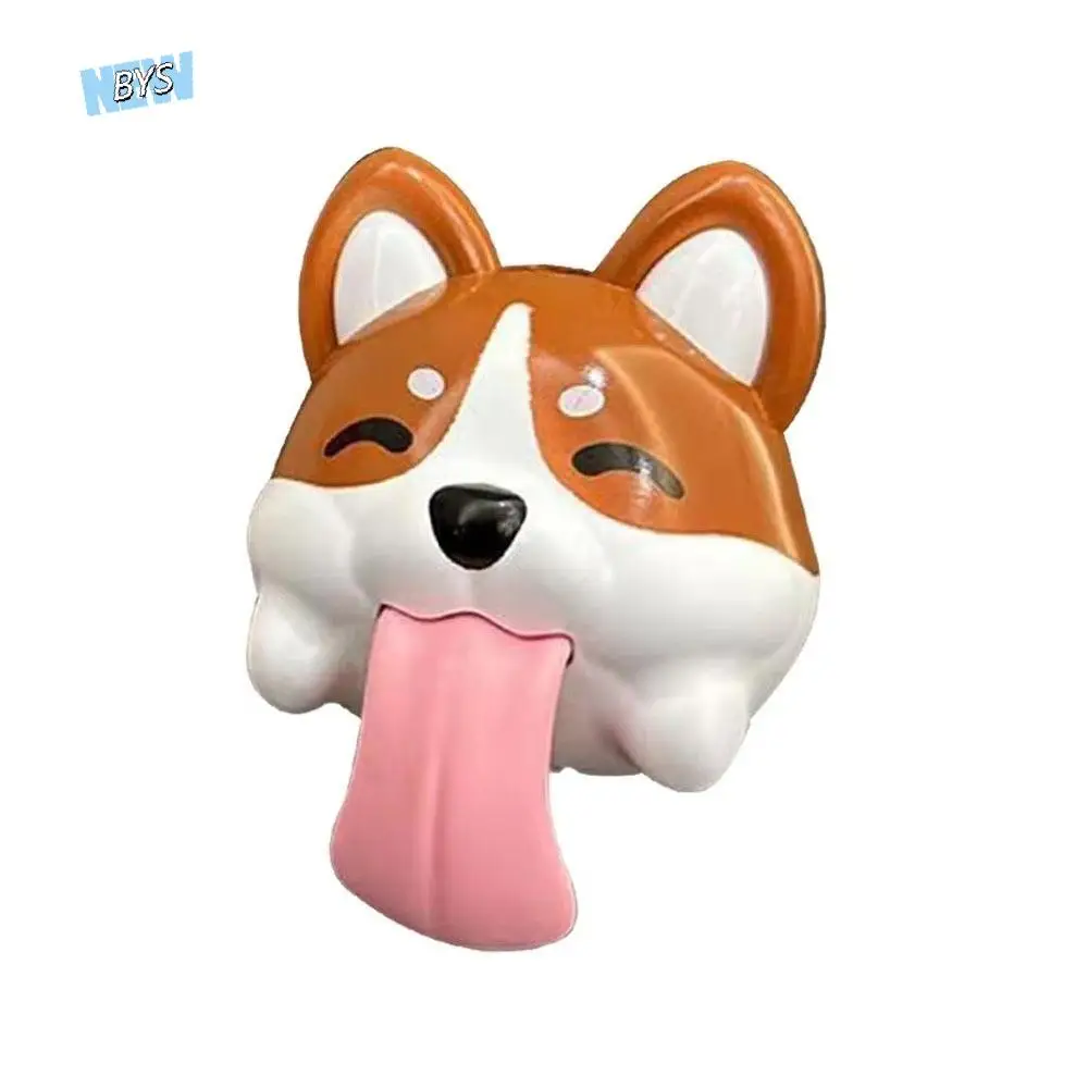 

Creative Plastic Dog Figure Keychain Sound-producing Cartoon Corgi Car Pendant Hanging Deorative Dog-Shaped Pendant Boyfriend