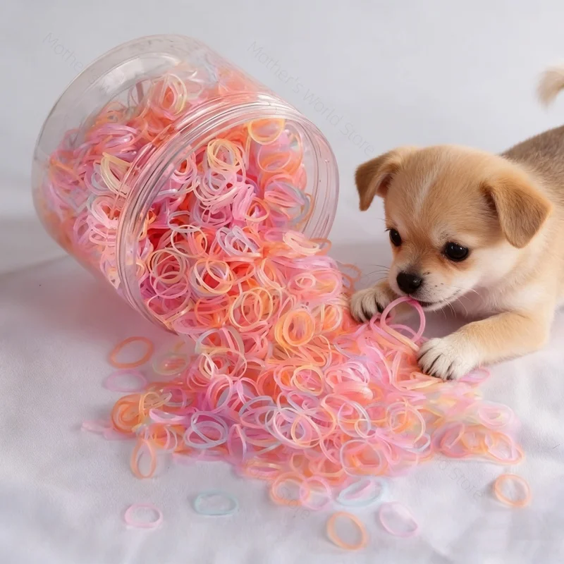 Новые-резинки-для-груминга-собак-аксессуары-для-животных-разноцветные-товары-для-питомцев-эластичные-заколки-для-волос-аксессуары-для-прически-1000-шт