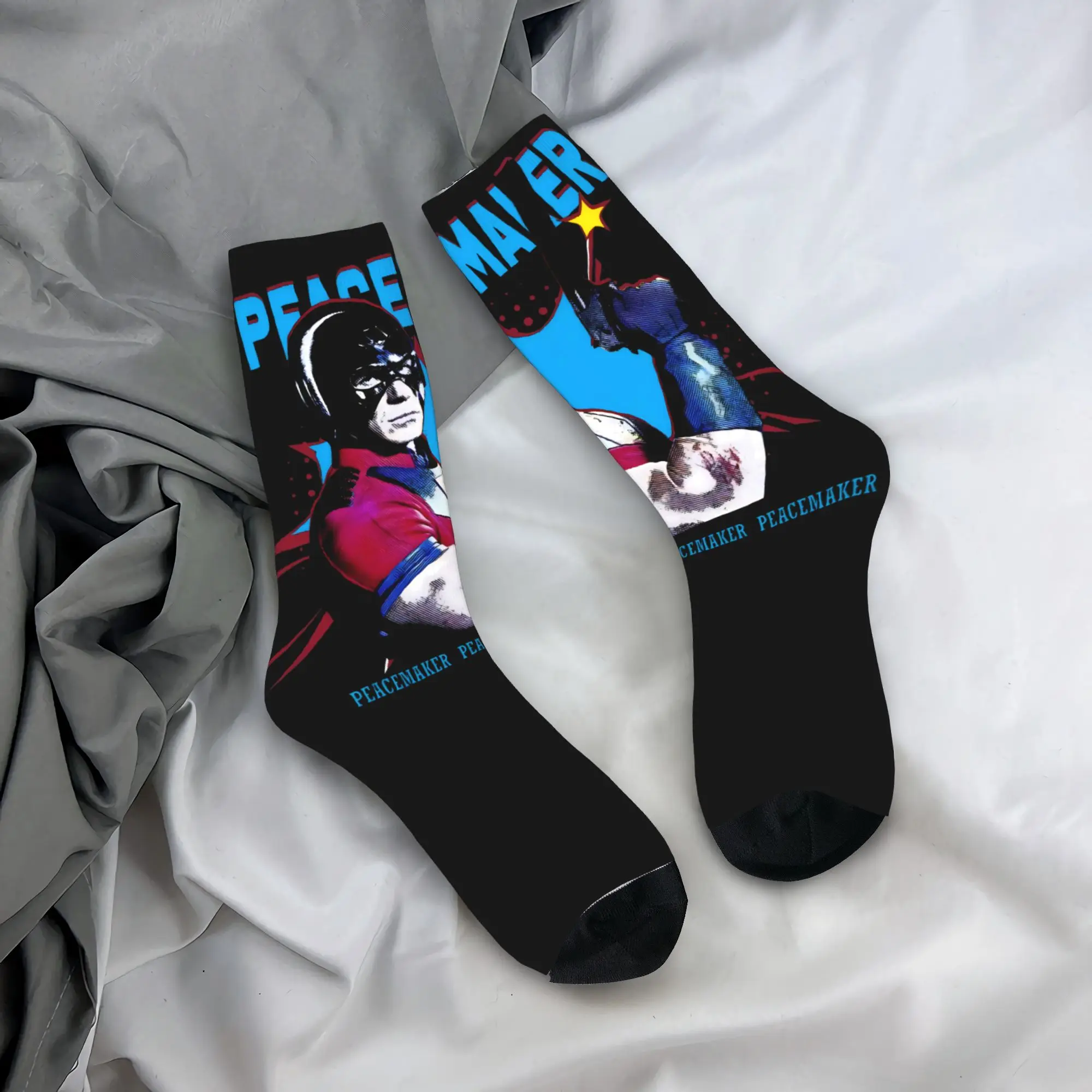  Peacemakers  Socks  Funny Stockings Women Men Comfortable Cycling Socks Spring Pattern Non Slip Socks