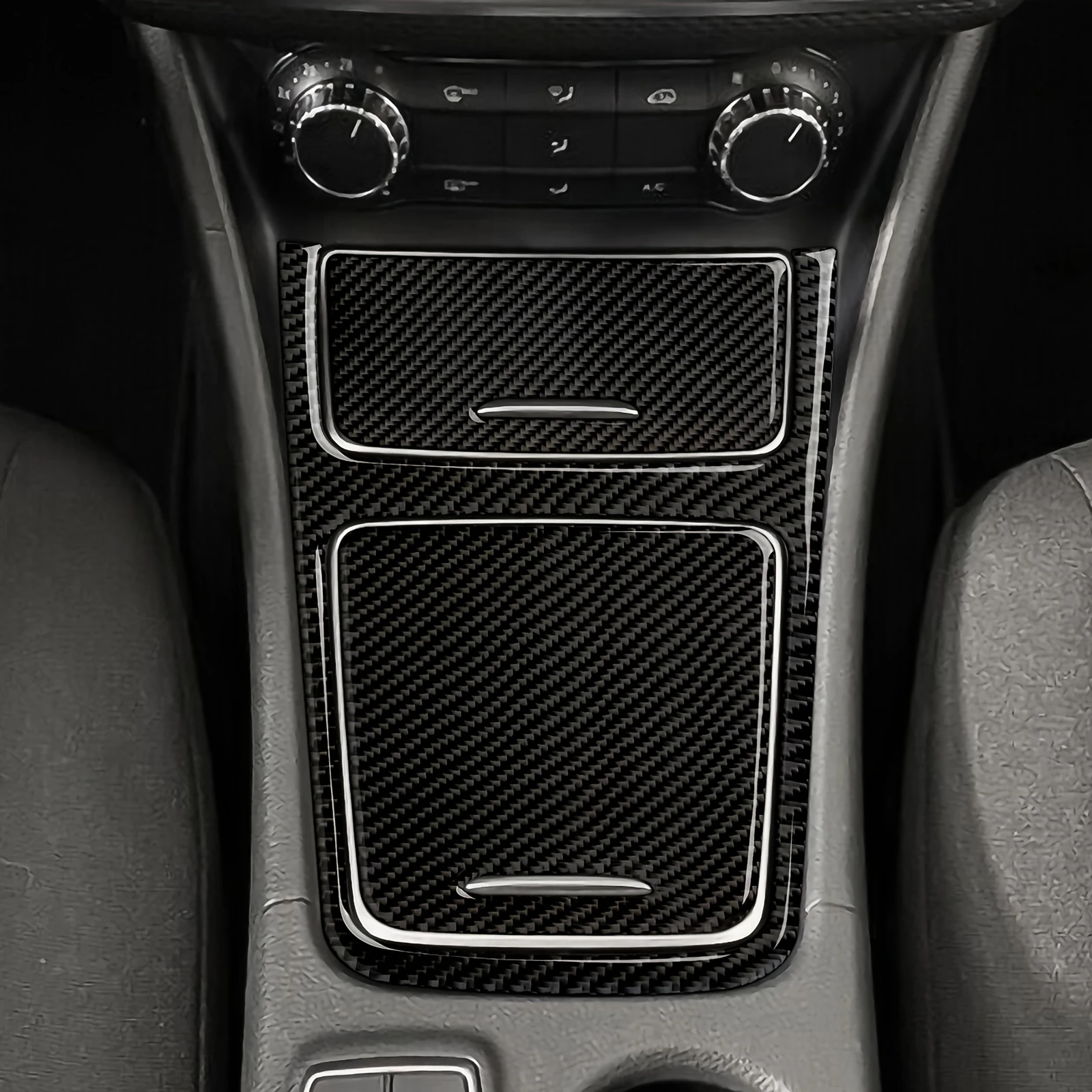 Real Soft Carbon Fiber Sticker for Mercedes Benz A Class W176 CLA C117 GLA X156 2013-2018 Car Center Console Panel Accessories