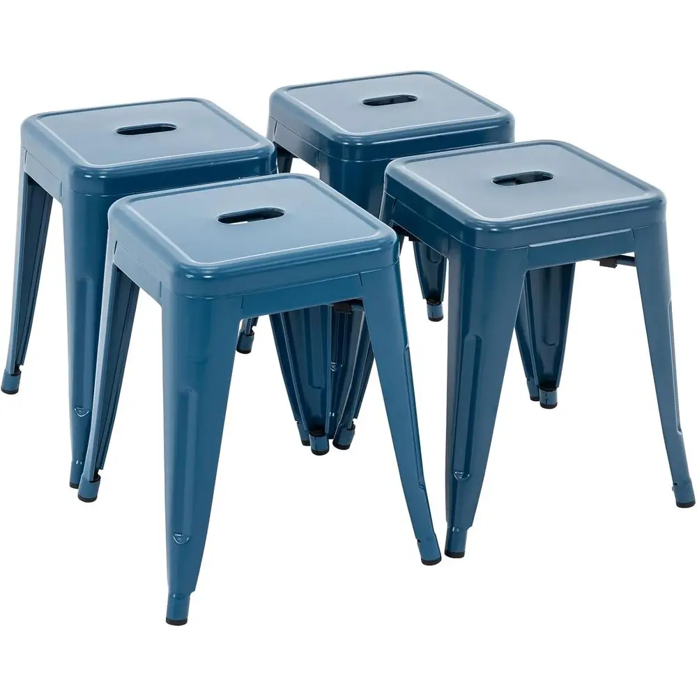 

Набор из 4 складных металлических табуретов, темно-синие, подходят для использования в классах, столовых, внутри и снаружи помещений.