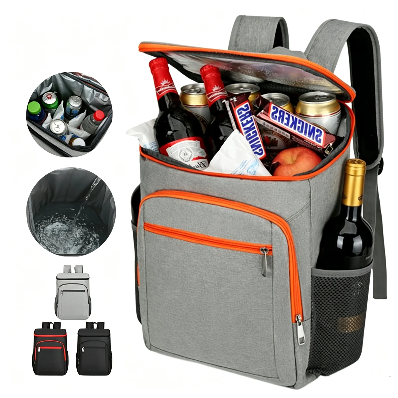 Insulated Cooler Backpack Waterproof Thermal Lunch Bag Portable Ice Backpack for Outdoor Camping Fishing Beer Drink Storage