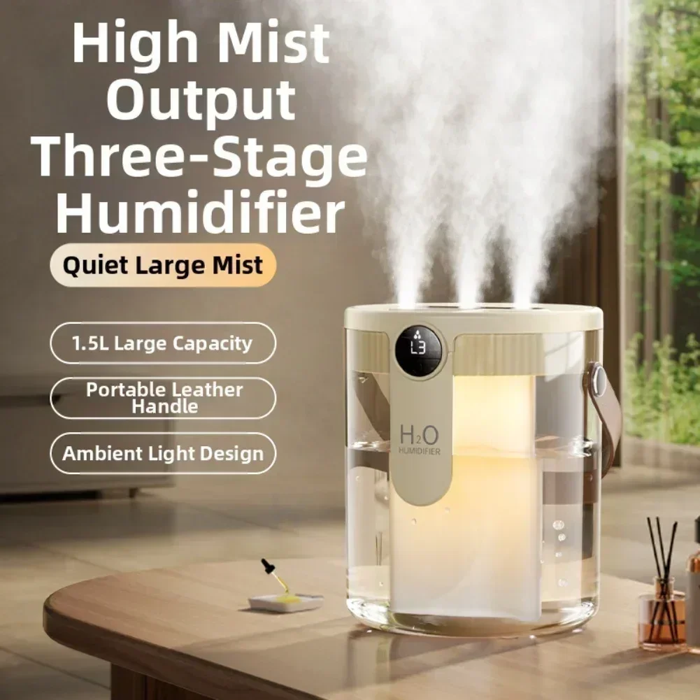 

1 5L Wireless Portable Humidifier with Adjustable Spray Modes Offering Effective Moisture Control and Quiet Operation