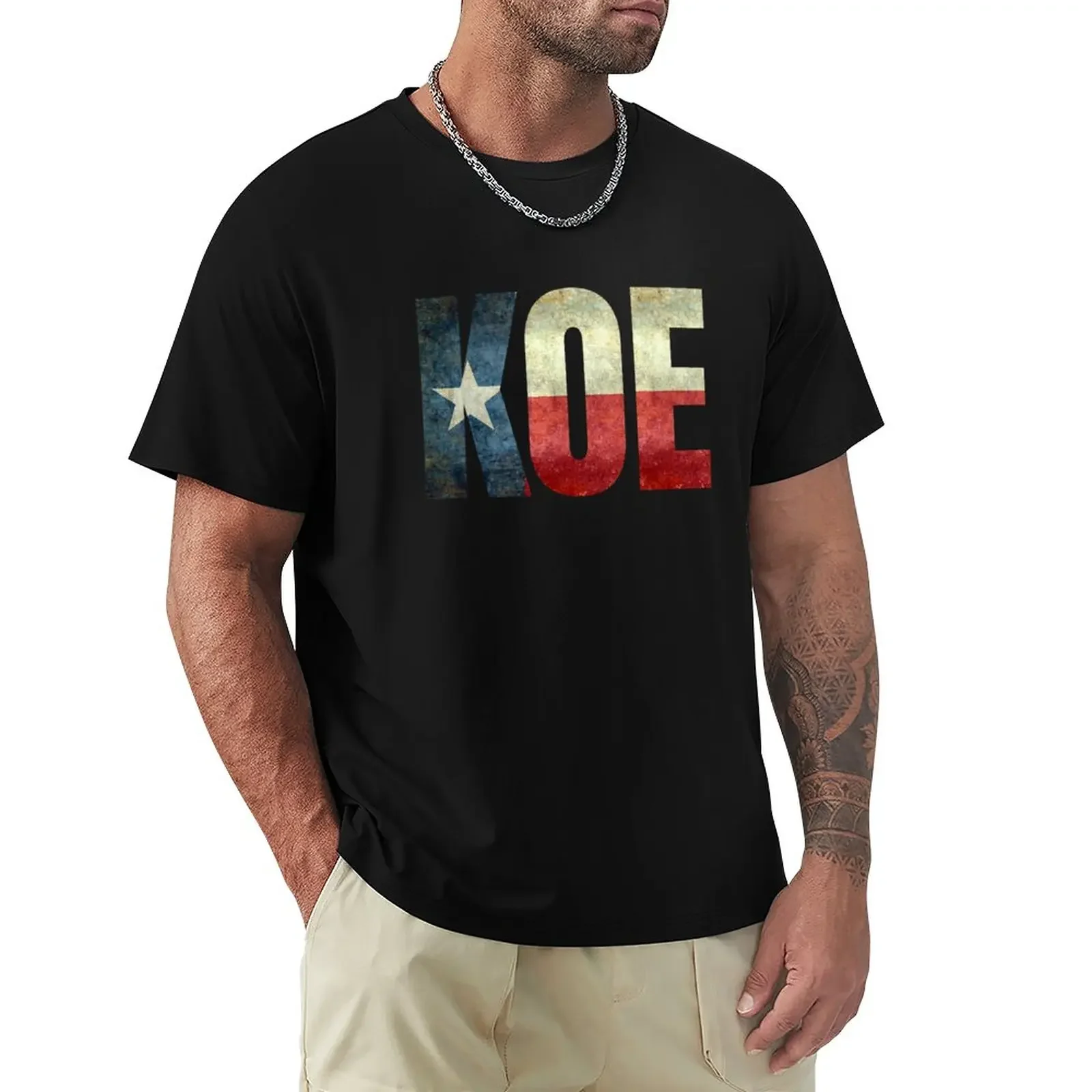 KOE (Wetzel) Texas Flag T-Shirt graphic t shirts Aesthetic clothing oversized t shirts for men