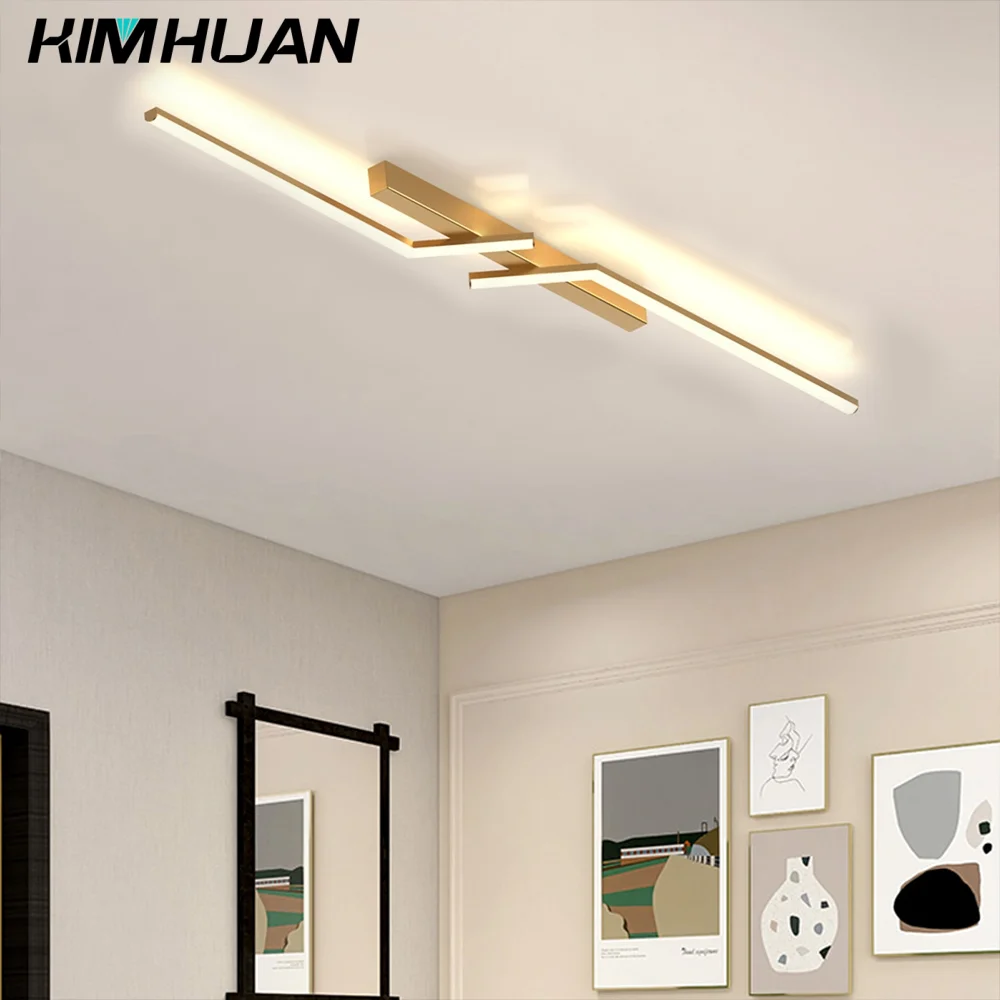 

Modern LED Ceiling Light Scandinavian Simple Lines Ceiling Lighting Living Room Dining Room Bedroom Study Lamps And Lanterns