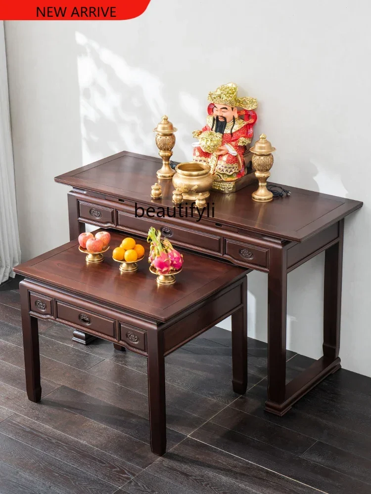 

Chinese-style offering table Buddhist platform Household offering table God of Wealth Zhongtang Shentai Buddhist table G1218
